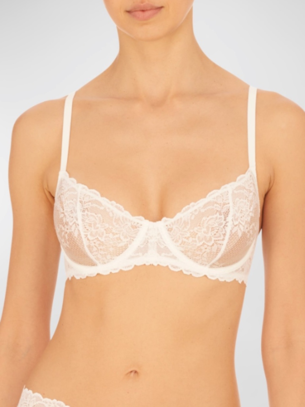 Natori Heavenly Convertible Balconette Underwire Bra White Size 32G 12611